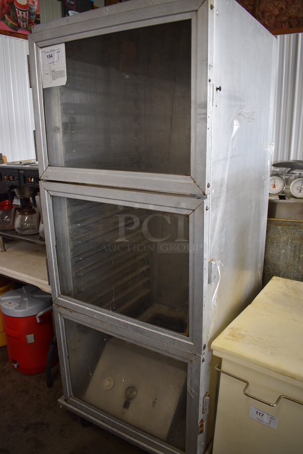 Metal Commercial Heated Warming Cabinet on Commercial Casters. 29x32x72. Cannot Test Due To Exposed Wire. - Image 2 of 6