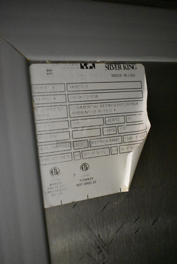 Silver King SKBD3LS Stainless Steel Commercial Countertop Cream Dispenser. 115 Volts, 1 Phase. Tested and Powers On But Does Not Get Cold - Image 6 of 6