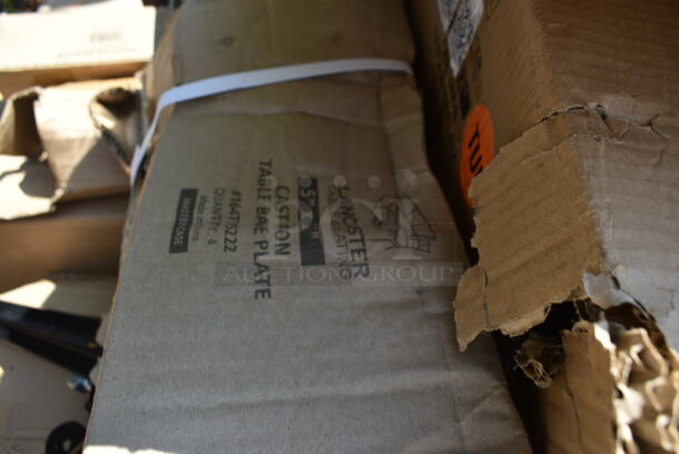 PALLET LOT of 12 BRAND NEW SCRATCH AND DENT! Items Including Flat FBT2084A01 Auto Adjust UR22 Table Base Parts, 164TB5222 Lancaster Table & Seating 5" x 22" Straight Cast Iron Table Base Plate, 164TCOLROD25 Lancaster Table & Seating 25 3/16" Standard Height Table Base Column and Rod, 164TS1000 Lancaster Table & Seating 10" Cast Iron Table Base Spider, 164TCOLRD437 Lancaster Table & Seating 37 1/2" x 4" Bar Height Table Base Column and Rod. 12 Times Your Bid!  - Image 6 of 12