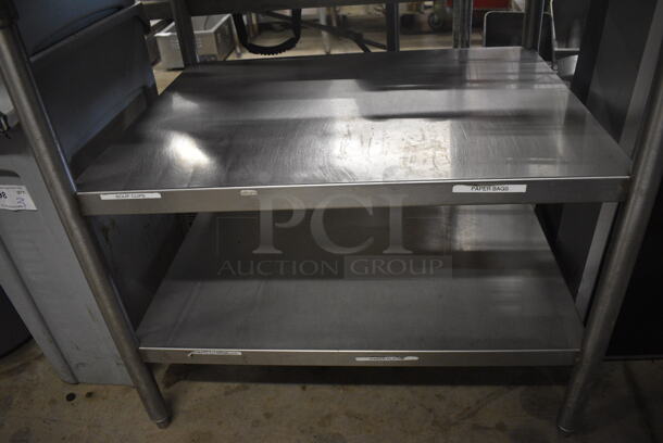 Stainless Steel Commercial Table w/ Back Splash and 2 Under Shelves. 36x30x41 - Image 4 of 4