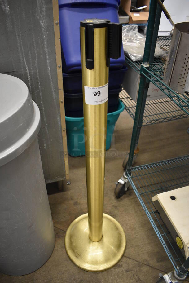 Beltrac Gold Colored Stanchion. 13x13x41