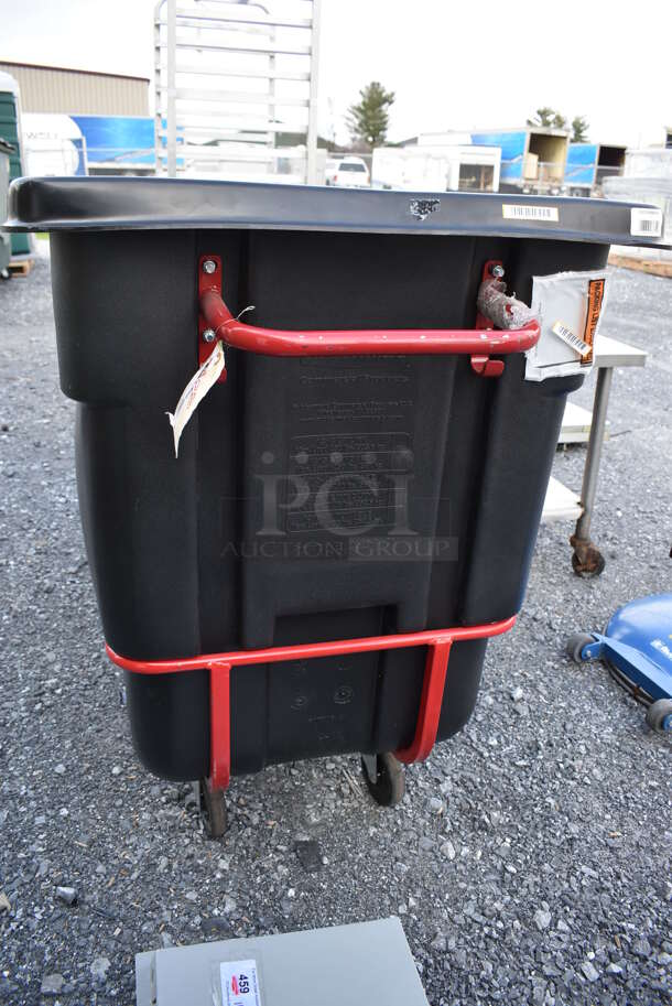 BRAND NEW! Rubbermaid Black Poly Portable Bin on Casters. 72x31x44 - Image 5 of 7