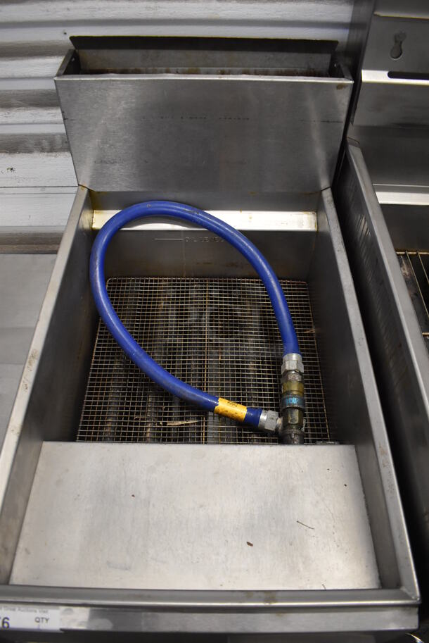 Imperial IFS-75 Stainless Steel Commercial Floor Style Natural Gas Powered 75 Pound Capacity Deep Fat Fryer. 175,000 BTU. 20x36x42 - Image 4 of 10