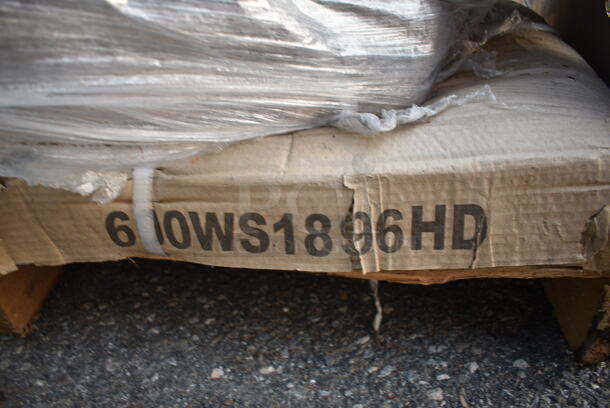 BRAND NEW SCRATCH AND DENT! Regency 600WS1896HD 16 Gauge Stainless Steel 18" x 96" Heavy Duty Wall Shelf. May Be Missing Pieces.  - Image 3 of 4