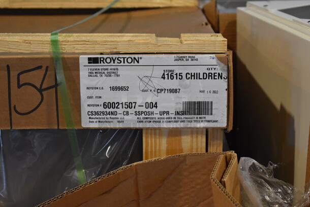 BRAND NEW IN CRATE! Royston 60021507-004 Gray Metal Counter w/ Drop In Bins. 36x29x27 - Image 4 of 5