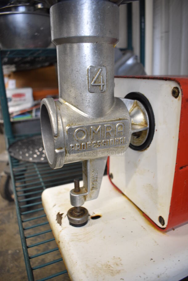 Omra Metal Countertop Meat Grinder w/ Tray. Does Not Have Auger. 10.5x17x18. Tested and Working! - Image 3 of 5