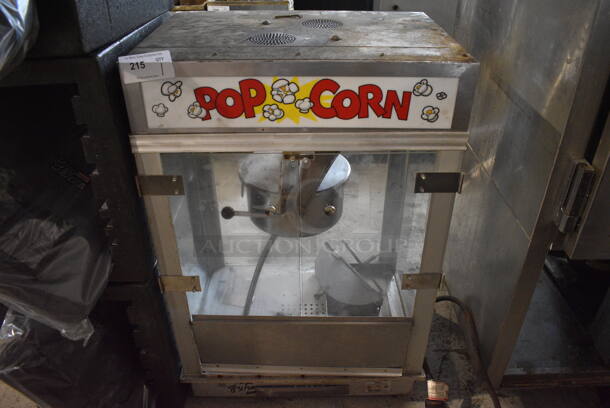 Gold Medal Model 2001ST Metal Commercial Countertop Popcorn Machine Merchandiser. 120 Volts, 1 Phase. 28x20x41. Cannot Test Due To Plug Style