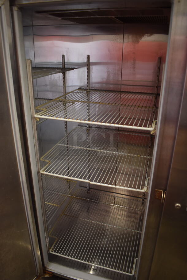 Norlake Commercial Stainless Steel 3 Solid Door Cooler With Polycoated Shelves. One Door Needs 
To Be Re-Attached. 115-230V.  - Image 5 of 7