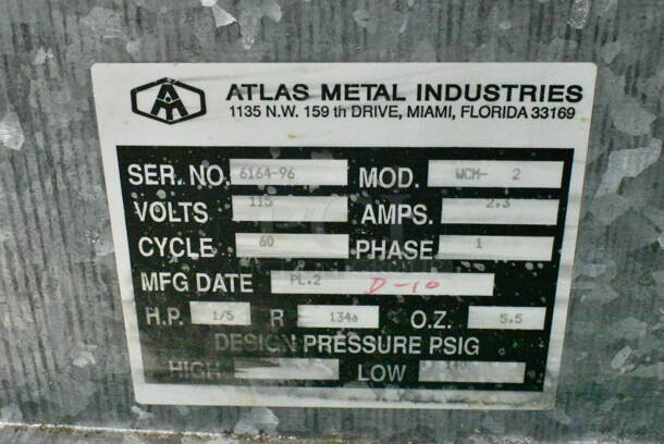 BRAND NEW! Atlas WCM-2 Stainless Steel Commercial Cold Pan Drop In. 115 Volts, 1 Phase. Tested and Working! - Image 5 of 5