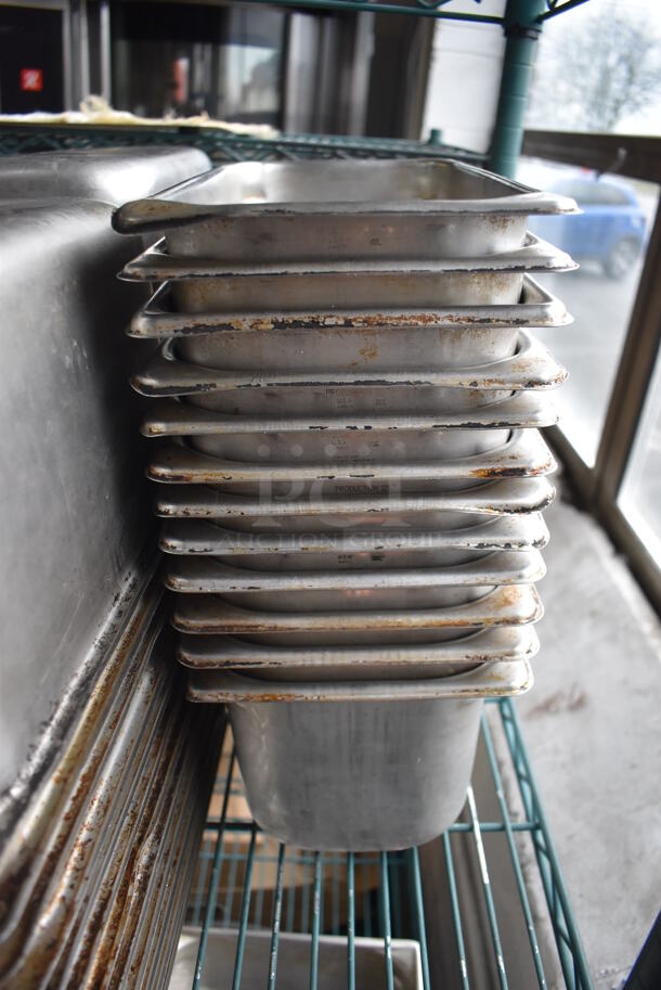 24 Stainless Steel 1/3 Size Drop In Bins. 1/3x6. 24 Times Your Bid!