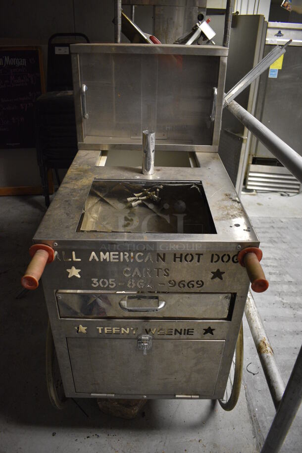 All American Hot Dog Carts Stainless Steel Commercial Portable Hot Dog Cart. 25x35x51. (kitchen) - Image 2 of 7
