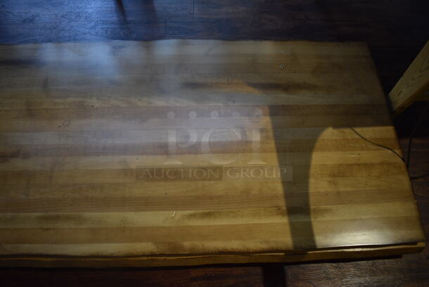 4 Wooden Natural Edge Tabletops. 96x29.5x1.5. 4 Times Your Bid! BUYER MUST REMOVE. (lounge) - Image 4 of 5