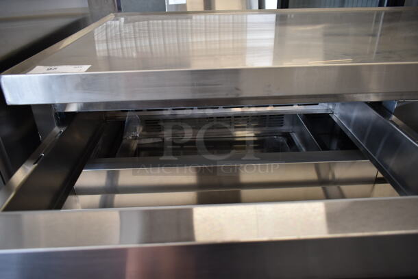 BRAND NEW SCRATCH AND DENT! 2023 Avantco 178CBE72HC Stainless Steel Commercial 4 Drawer Chef Base on Commercial Casters. 115 Volts, 1 Phase. Tested and Working! - Image 5 of 9