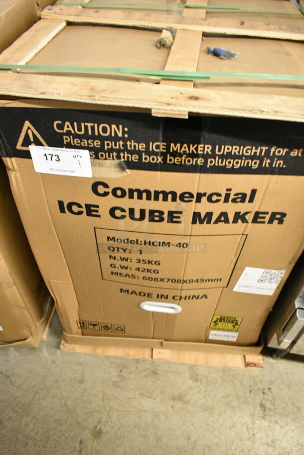 BRAND NEW SCRATCH AND DENT! Hoocoo HCIM-40 Stainless Steel Commercial Undercounter Self Contained Ice Machine. 115 Volts, 1 Phase. - Image 2 of 3