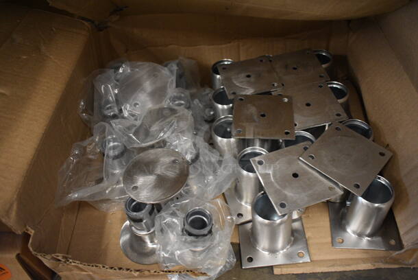 ALL ONE MONEY! Lot of 29 Various Metal Legs. 3.5x3.5x3, 3.5x3.5x3.5 - Image 1 of 3