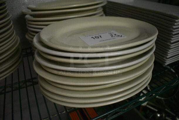 ALL ONE MONEY! Lot of 23 Various White Ceramic Oval Plates. Includes 11.5x8x1. (kitchen) - Image 2 of 3
