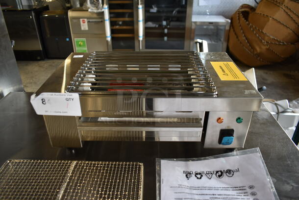 BRAND NEW SCRATCH AND DENT! 2023 Hoocoo IBG-18 Stainless Steel Commercial Countertop Electric Powered Barbecue BBQ Grill. 110 Volts, 1 Phase. Tested and Working! - Image 3 of 7