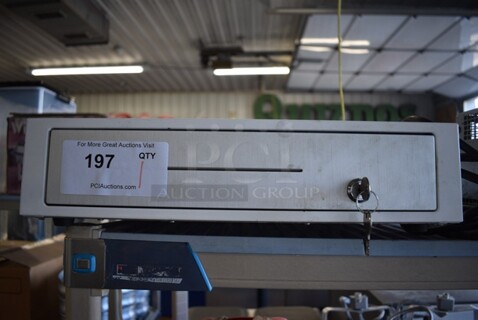 Metal Cash Drawer w/ Keys. 16.5x16.5x4.