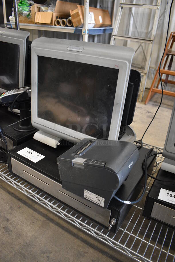 Par 15" POS System Monitor, Epson Model M244A Receipt Printer and Metal Cash Drawer - Image 3 of 6