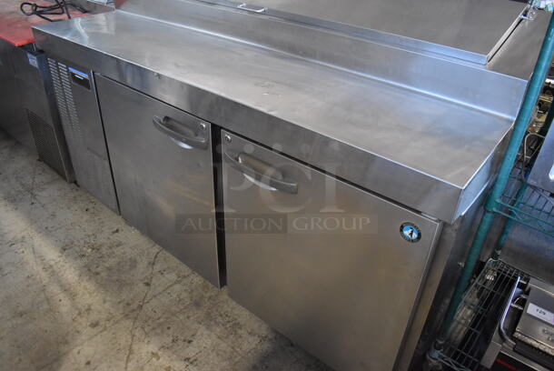 2016 Hoshizaki HPR72A Stainless Steel Commercial Pizza Prep Table on Commercial Casters. 115 Volts, 1 Phase. 72x33x47. Tested and Powers On But Does Not Get Cold - Image 4 of 9