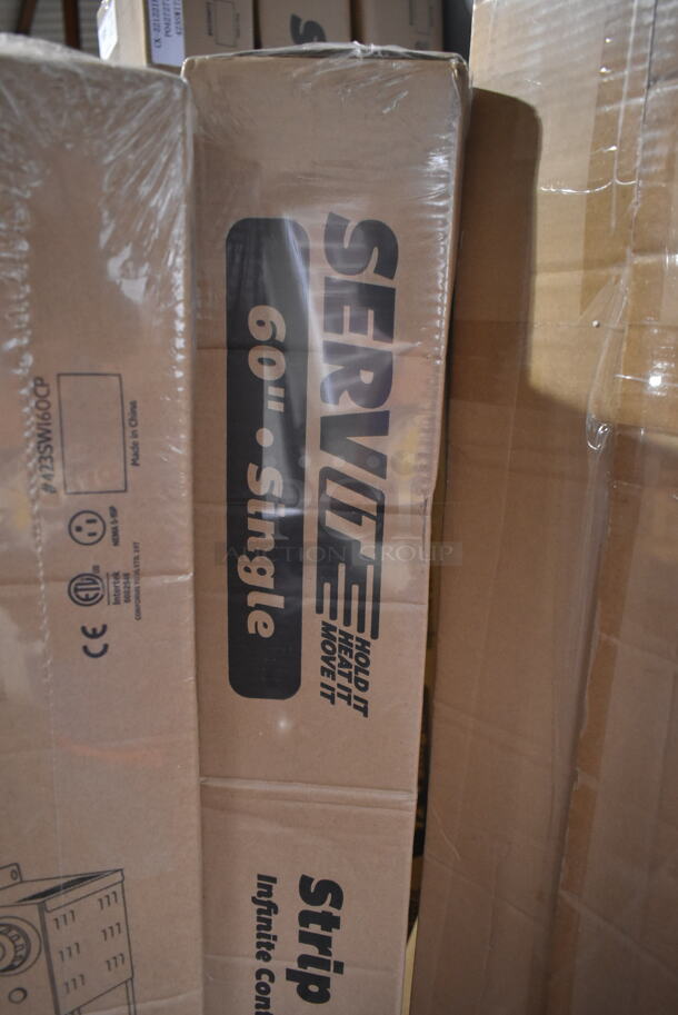 2 BRAND NEW IN BOX! ServIt 423SWI60CP Stainless Steel Commercial 60" High Wattage Strip Warmer with Adjustable Infinite Controls and Cord. 120 Volts, 1 Phase. 2 Times Your Bid! - Image 3 of 5