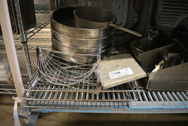 ALL ONE MONEY! Lot of Various Metal Items Including Bins and Sauce Pan. - Image 2 of 5