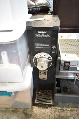 Bunn G3 HD BLACK Metal Commercial Countertop Coffee Bean Grinder. 120 Volts, 1 Phase. Tested and Working!
