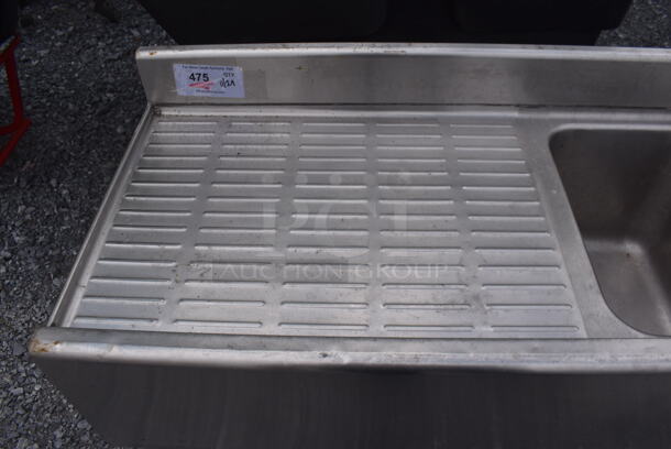 Stainless Steel Commercial 2 Bay Sink w/ Left Side Drain Board. 48x19x32. Bays 10x14x10. Drain Board 16x23x1 - Image 5 of 6