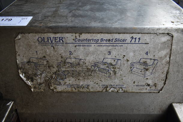 Oliver 711 Stainless Steel Commercial Countertop Bread Loaf Slicer. 115 Volts, 1 Phase. Tested and Working! - Image 5 of 7