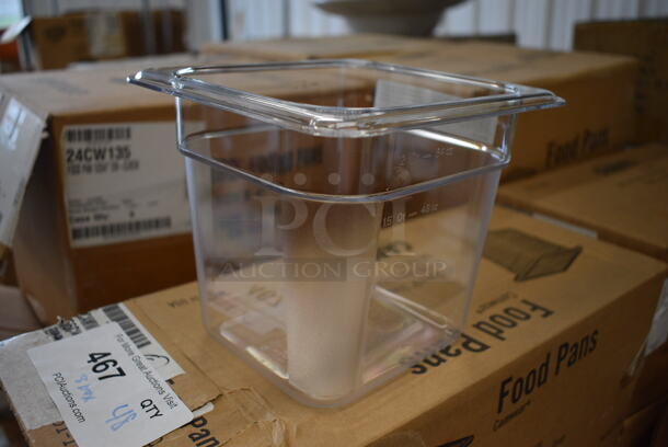 ALL ONE MONEY! Lot of 48 BRAND NEW IN BOX! Cambro Clear Poly 1/6 Size Drop In Bins. 1/6x6 - Image 2 of 3