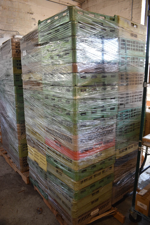 ALL ONE MONEY! PALLET LOT OF Approximately 63 Dish Caddies and Various Glasses!