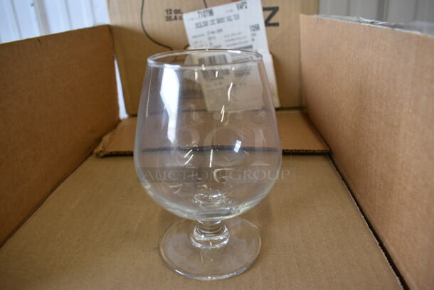 24 BRAND NEW IN BOX! Arcoroc Excalibur Brandy Glasses. 3.5x3.5x5. 24 Times Your Bid!
