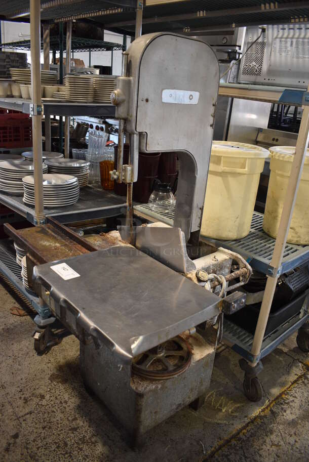 Hobart Model 1501 Metal Commercial Floor Style Meat Saw. 208 Volts, 1 Phase. 38x30x64