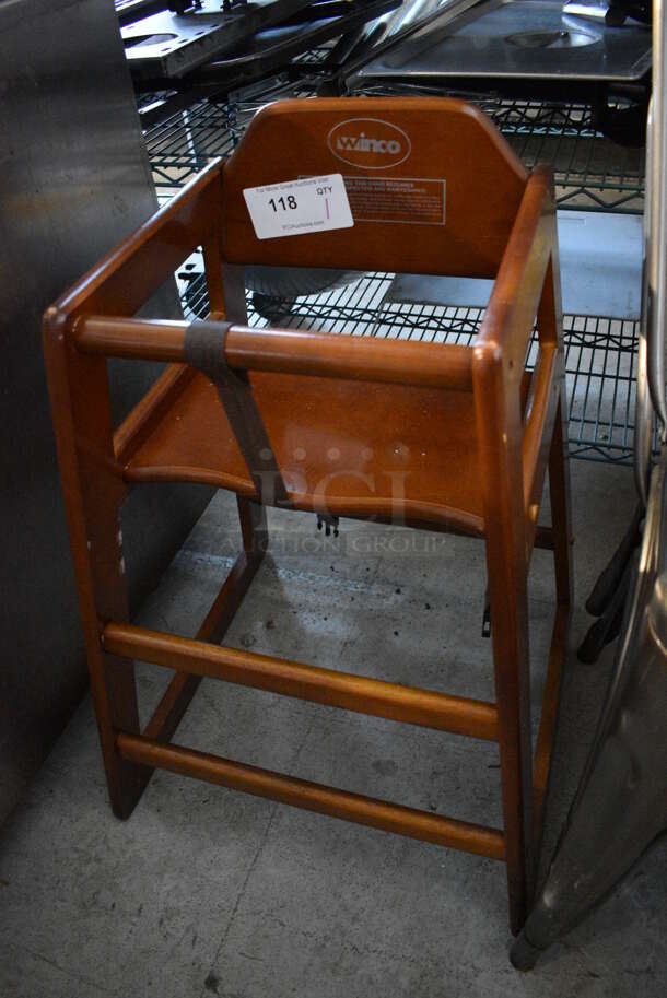 Winco Wooden High Chair. 19x20x28 - Image 3 of 3