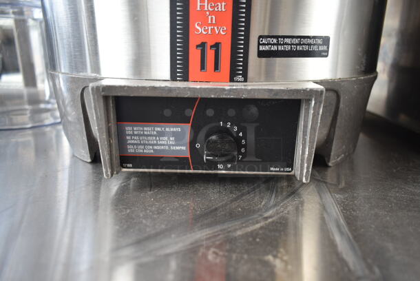 Vollrath HS-11 Stainless Steel Commercial Countertop Electric Powered Soup Kettle Food Warmer w/ Lid. No Drop In. 115 Volts, 1 Phase. Tested and Working! - Image 4 of 5