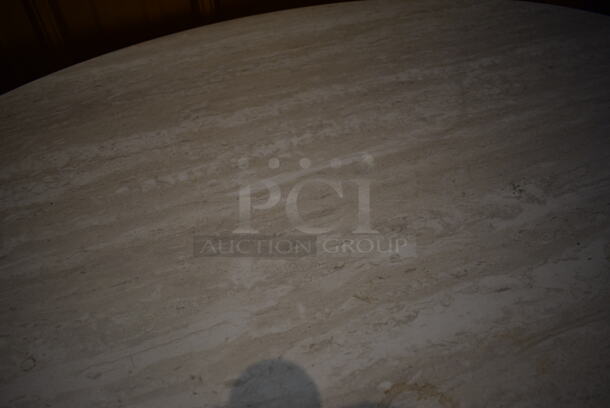 2 Oval Wood Pattern Coffee Tables on Metal Legs. 48x28x18. 2 Times Your Bid! (lounge) - Image 4 of 4