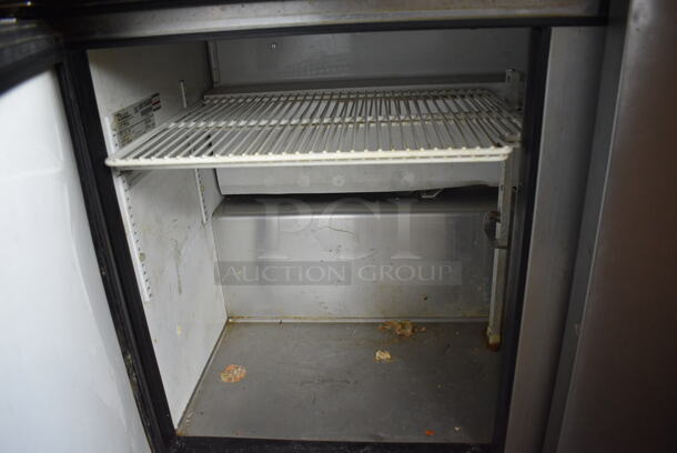 True Model TUC-48F Stainless Steel Commercial 2 Door Undercounter Freezer w/ Commercial Can Opener Mount on Commercial Casters. 115 Volts, 1 Phase. 49x30x36. Tested and Temps at 40 Degrees - Image 4 of 6