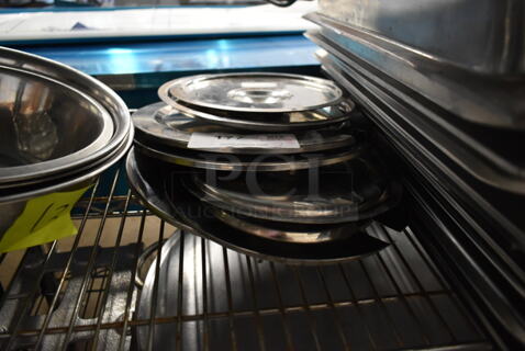 ALL ONE MONEY! Lot of 7 Various Round Stainless Steel Lids