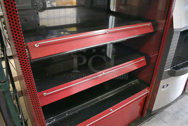 Red Metal Commercial Grab N Go Open Merchandiser on Commercial Casters. 208-240 Volts. 40x35x79 - Image 5 of 8