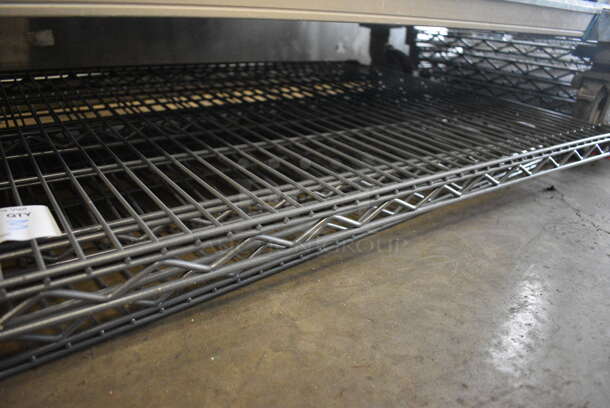 ALL ONE MONEY! Lot of 3 Gray Finish Metro Style Shelves! 36x24x1.5 - Image 3 of 3