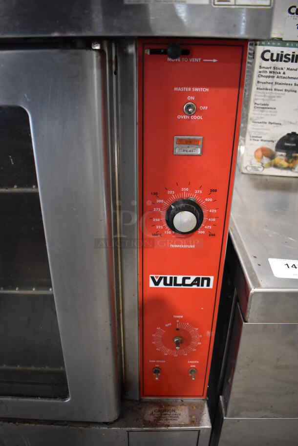 2 Vulcan Stainless Steel Commercial Electric Powered Full Size Convection Oven w/ View Through Doors, Metal Oven Racks and Thermostatic Controls. 230 Volts, 1 Phase. 40x32x70. 2 Times Your Bid! - Image 5 of 10