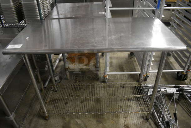 Stainless Steel Table w/ Chrome Finish Under Shelf. 49x24x35.5