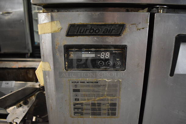 Turbo Air Model JUR-48 Stainless Steel Commercial 2 Door Undercounter Cooler on Commercial Casters. 115 Volts, 1 Phase. 48x28x34. Tested and Powers On But Does Not Get Cold - Image 7 of 7
