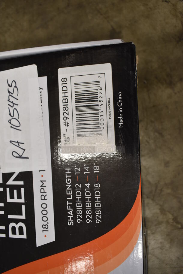 BRAND NEW SCRATCH AND DENT! AvaMix 928IBHD18 Stainless Steel Commercial 18" Shaft Immersion Blender. 120 Volts, 1 Phase. Tested and Working! - Image 7 of 7