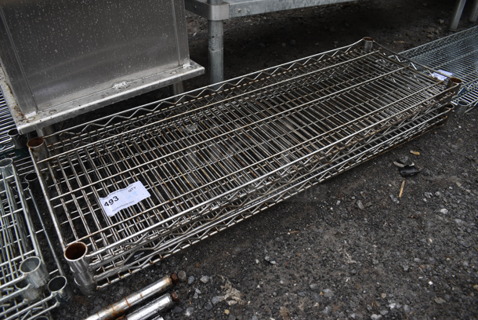 ALL ONE MONEY! Lot of 4 Chrome Finish Finish Shelves! 42x14x1.5