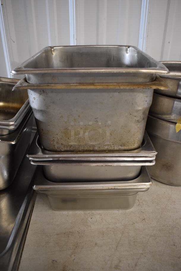 ALL ONE MONEY! Lot of Various Metal Items Including Cylindrical Drop In Bins and Stainless Steel Drop In Bins - Image 4 of 9