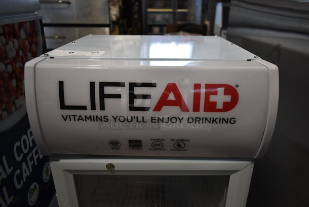 FitAid BSF40L Metal Commercial Mini Cooler Merchandiser w/ Poly Coated Racks. 110-120 Volts, 1 Phase. Tested and Working! - Image 3 of 6