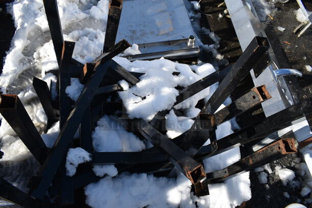 ALL ONE MONEY! Lot of Black Metal Table Bases. - Image 2 of 3