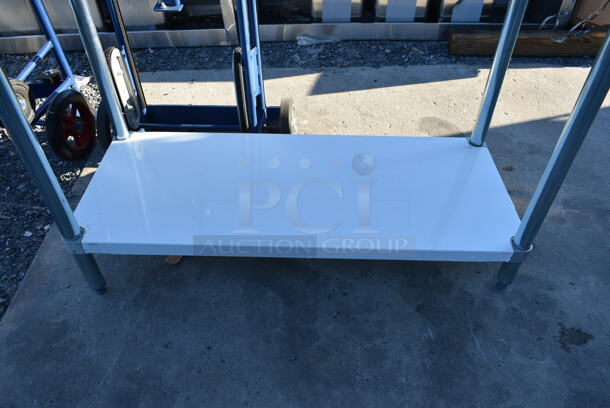 BRAND NEW SCRATCH AND DENT! Stainless Steel Commercial Table w/ Under Shelf and Back Splash. - Image 3 of 4