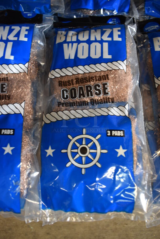 ALL ONE MONEY! Lot of 13 Bags of Bronze Wool Coarse Cleaning Pads. 1 Bag Is Open.  - Image 2 of 3